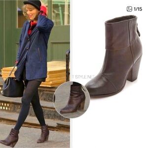 rag & bone Newbury Dark Brown Ankle Booties